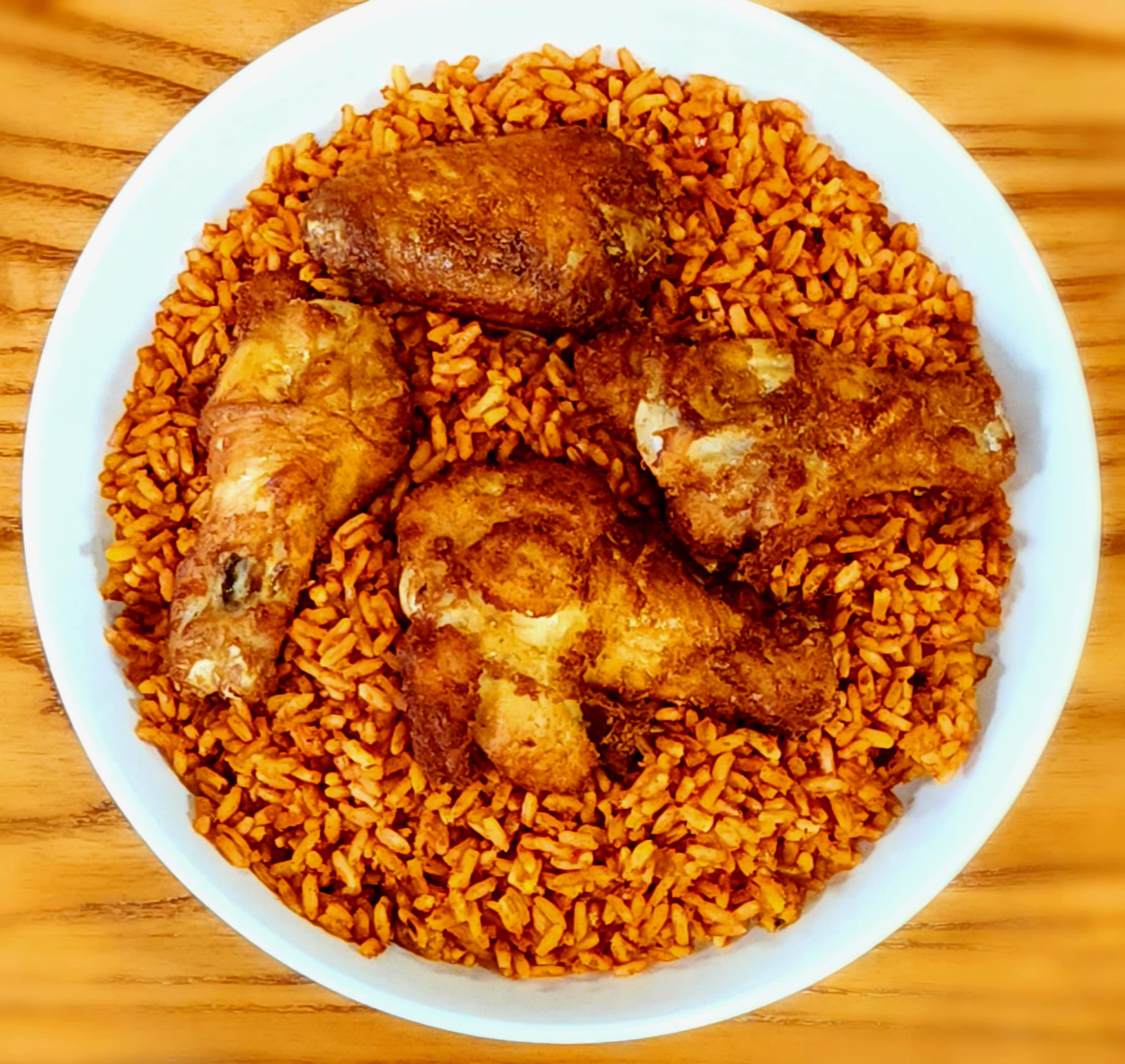 Fried Chicken & Jollof Rice